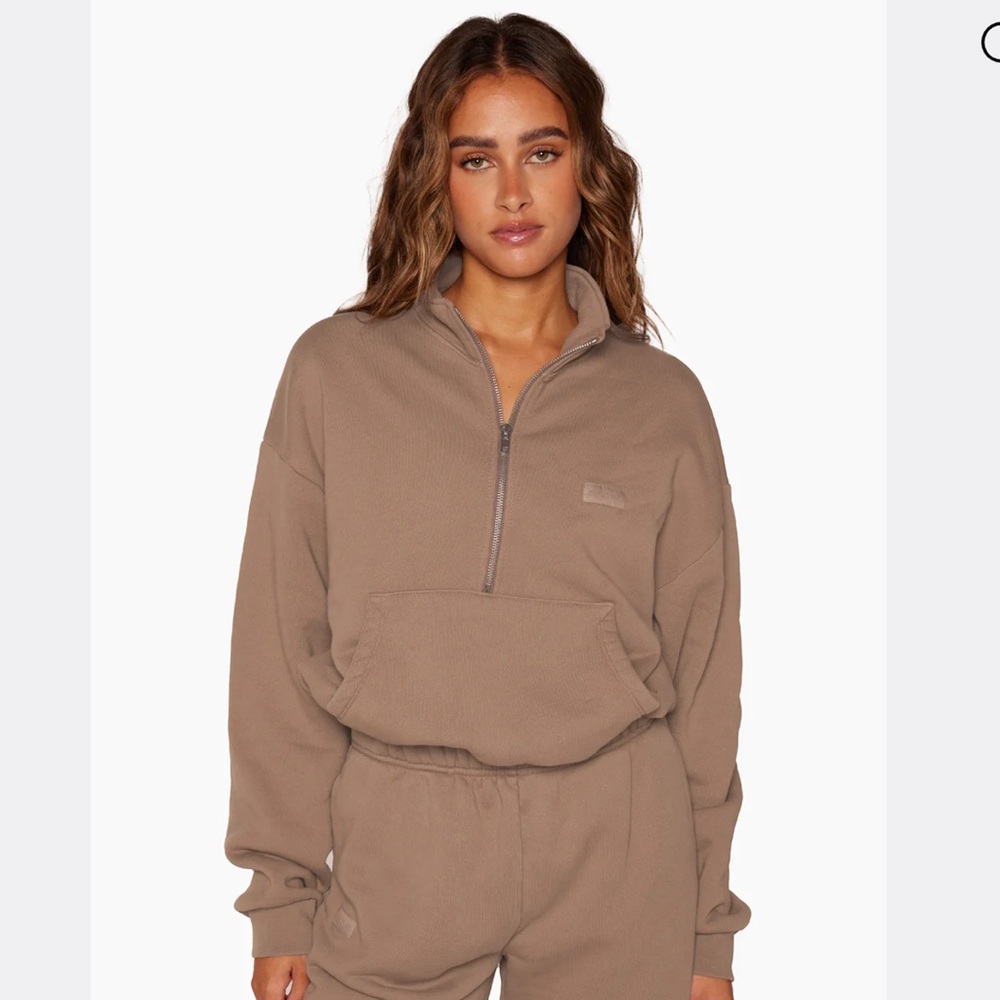 SETACTIVE HEAVYWEIGHT SWEATS HALF ZIP - in MINT